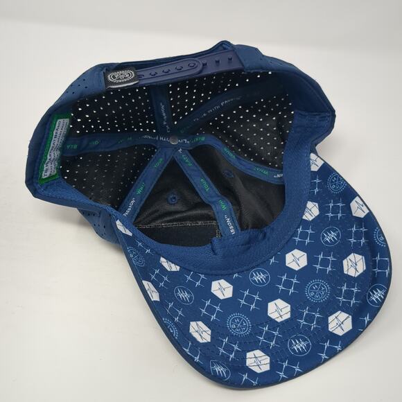 The Heartbeat Brand Snapback Trucker Hat Blue One Size Adjustable Lightweight - Picture 7 of 9